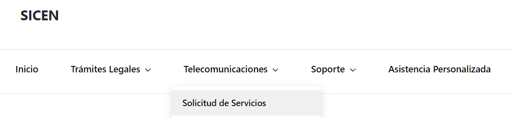 Acceso a solicitud de servicios